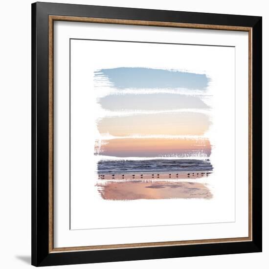 Sunset Stripes I-Laura Marshall-Framed Premium Giclee Print