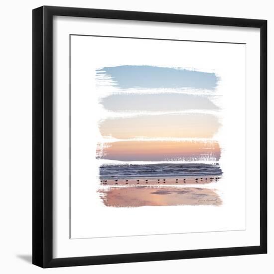 Sunset Stripes I-Laura Marshall-Framed Premium Giclee Print
