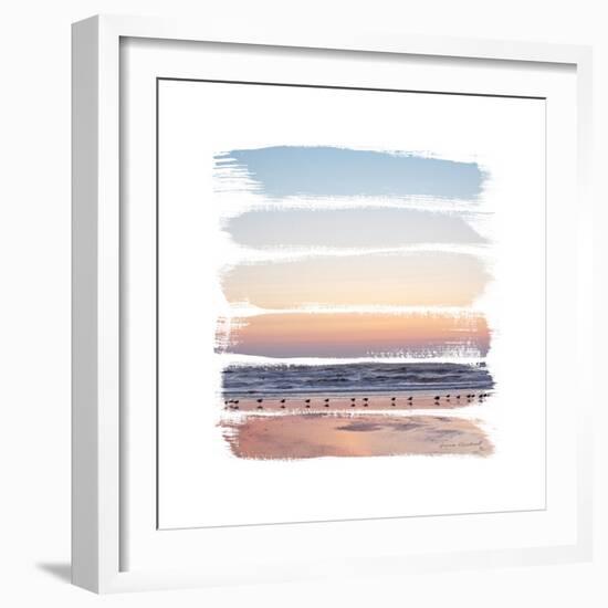 Sunset Stripes I-Laura Marshall-Framed Premium Giclee Print