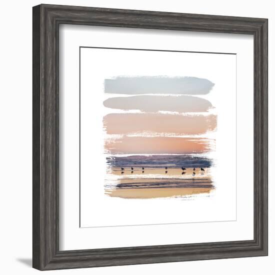 Sunset Stripes II-Laura Marshall-Framed Art Print