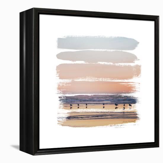 Sunset Stripes II-Laura Marshall-Framed Stretched Canvas