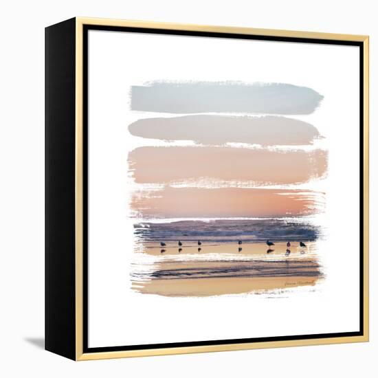 Sunset Stripes II-Laura Marshall-Framed Stretched Canvas