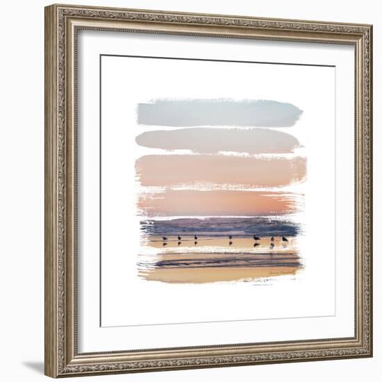 Sunset Stripes II-Laura Marshall-Framed Art Print