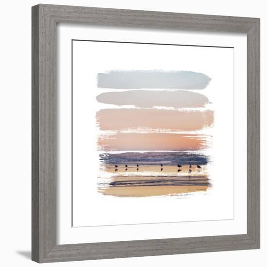 Sunset Stripes II-Laura Marshall-Framed Art Print