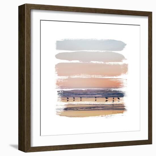 Sunset Stripes II-Laura Marshall-Framed Art Print