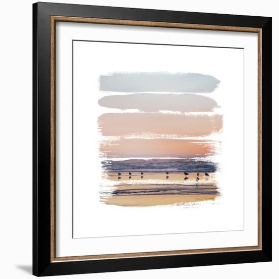 Sunset Stripes II-Laura Marshall-Framed Art Print