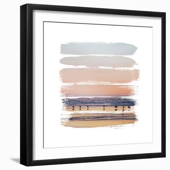 Sunset Stripes II-Laura Marshall-Framed Art Print