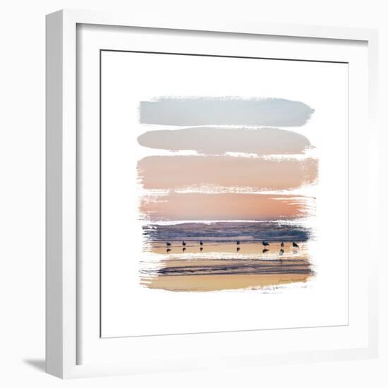 Sunset Stripes II-Laura Marshall-Framed Art Print