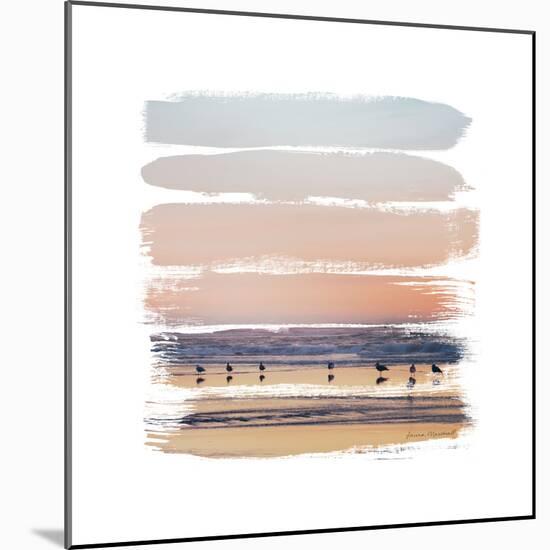 Sunset Stripes II-Laura Marshall-Mounted Art Print