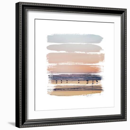 Sunset Stripes II-Laura Marshall-Framed Art Print