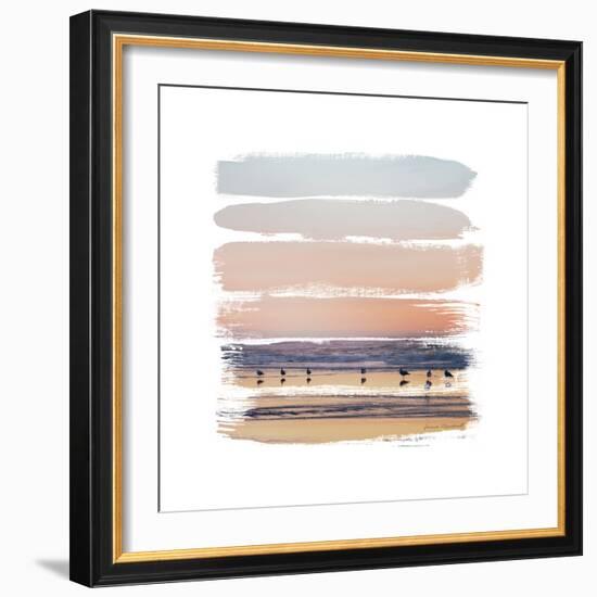 Sunset Stripes II-Laura Marshall-Framed Art Print