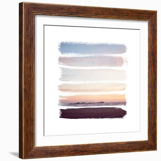 Sunset Stripes III-Laura Marshall-Framed Art Print