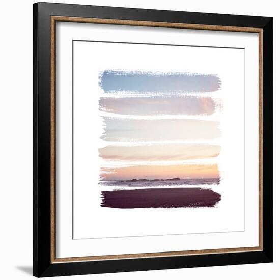 Sunset Stripes III-Laura Marshall-Framed Art Print