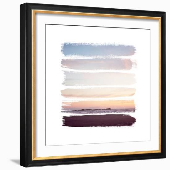 Sunset Stripes III-Laura Marshall-Framed Art Print