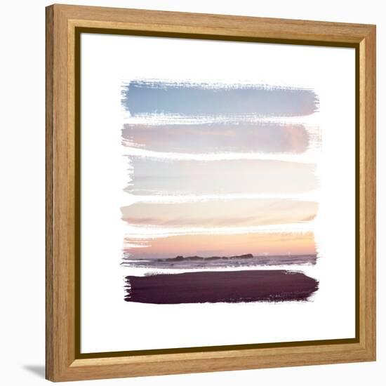 Sunset Stripes III-Laura Marshall-Framed Stretched Canvas