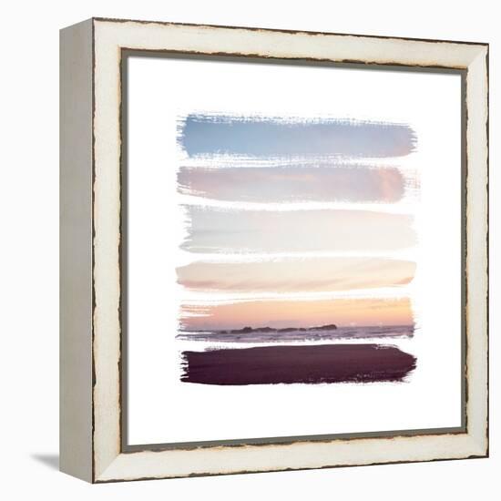 Sunset Stripes III-Laura Marshall-Framed Stretched Canvas