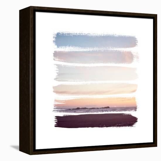 Sunset Stripes III-Laura Marshall-Framed Stretched Canvas