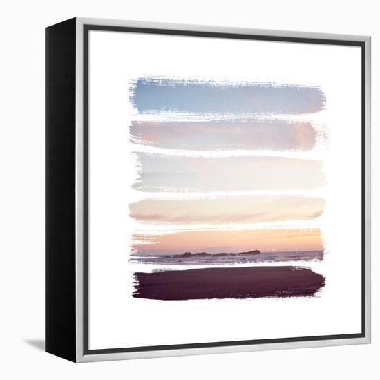 Sunset Stripes III-Laura Marshall-Framed Stretched Canvas