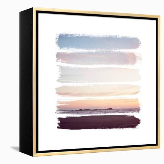 Sunset Stripes III-Laura Marshall-Framed Stretched Canvas