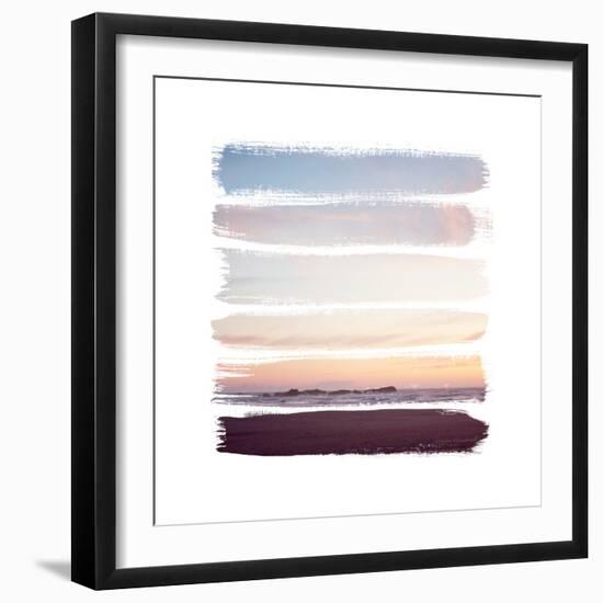 Sunset Stripes III-Laura Marshall-Framed Premium Giclee Print