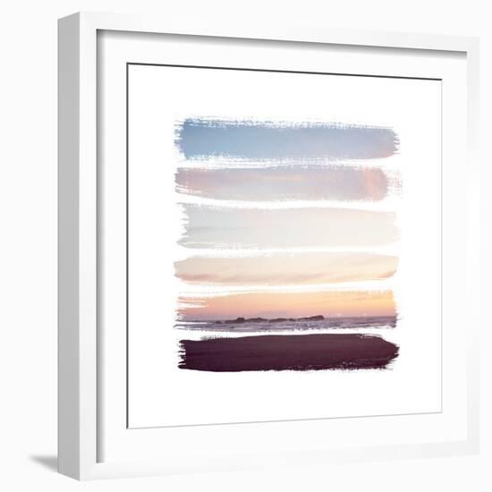 Sunset Stripes III-Laura Marshall-Framed Premium Giclee Print