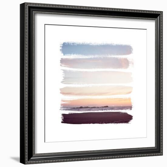 Sunset Stripes III-Laura Marshall-Framed Premium Giclee Print