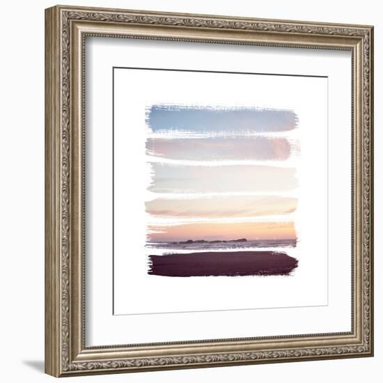 Sunset Stripes III-Laura Marshall-Framed Art Print