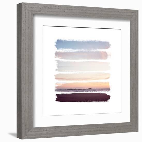 Sunset Stripes III-Laura Marshall-Framed Art Print