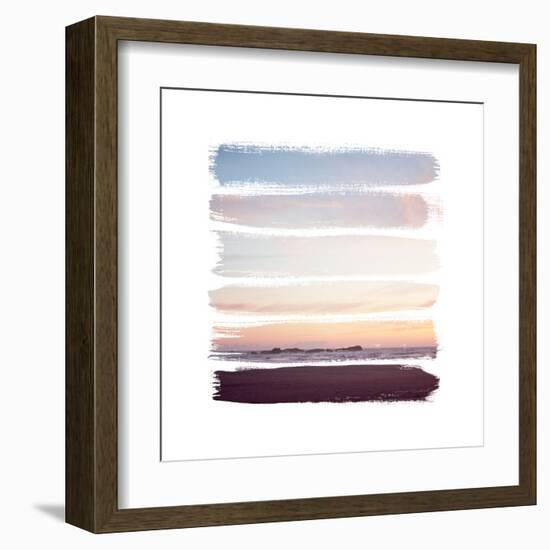 Sunset Stripes III-Laura Marshall-Framed Art Print