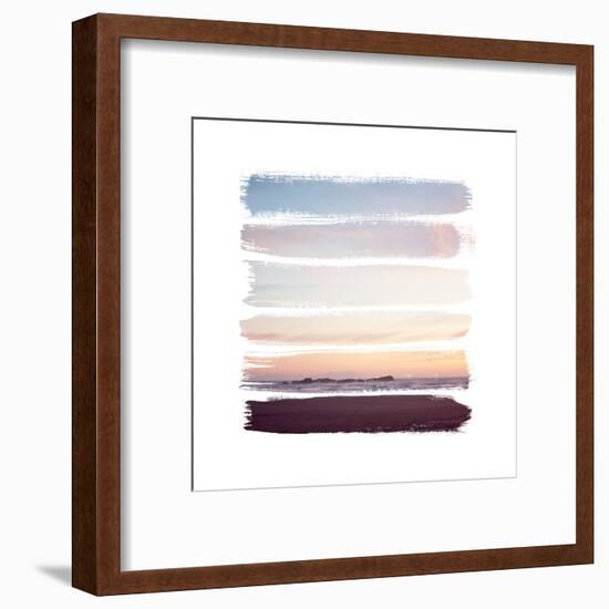 Sunset Stripes III-Laura Marshall-Framed Art Print