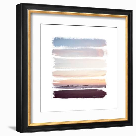 Sunset Stripes III-Laura Marshall-Framed Art Print