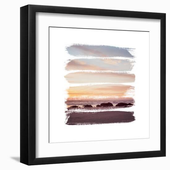 Sunset Stripes IV-Laura Marshall-Framed Art Print