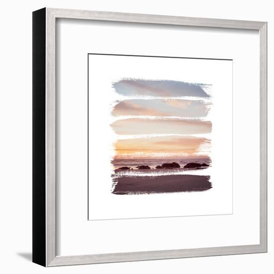 Sunset Stripes IV-Laura Marshall-Framed Art Print