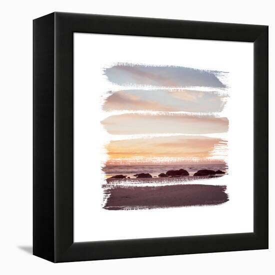 Sunset Stripes IV-Laura Marshall-Framed Stretched Canvas