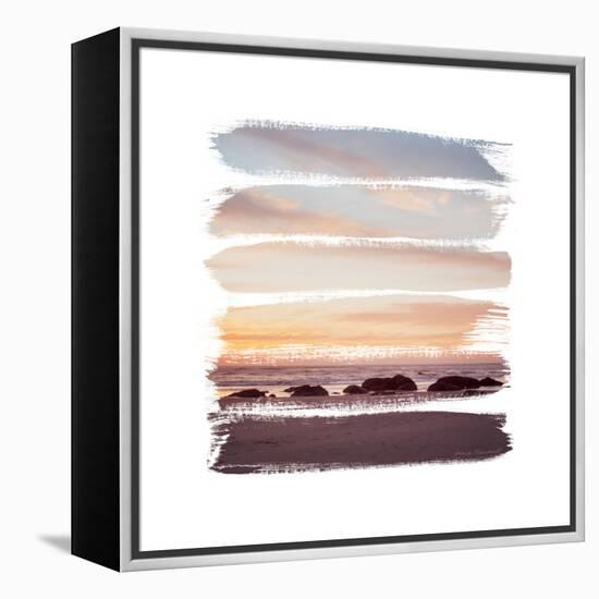 Sunset Stripes IV-Laura Marshall-Framed Stretched Canvas