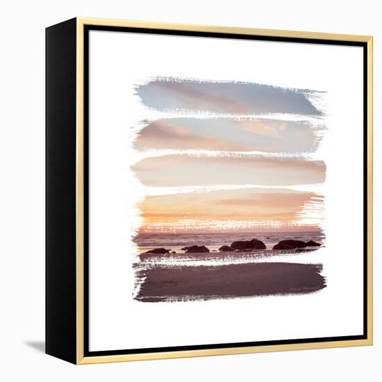 Sunset Stripes IV-Laura Marshall-Framed Stretched Canvas