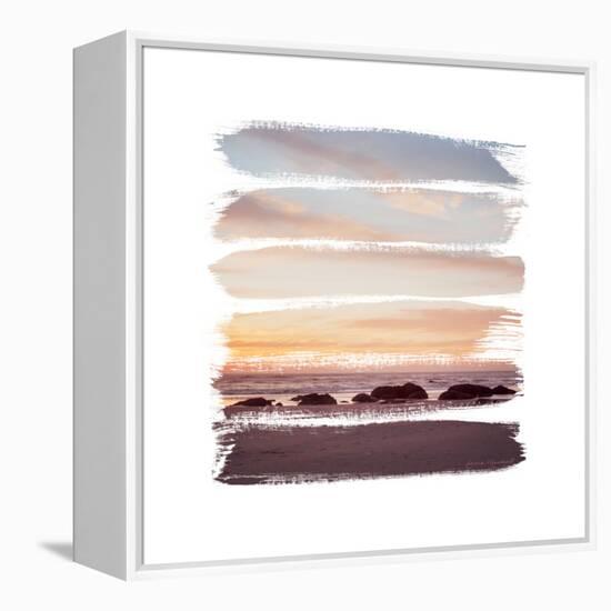 Sunset Stripes IV-Laura Marshall-Framed Stretched Canvas