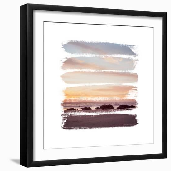 Sunset Stripes IV-Laura Marshall-Framed Art Print