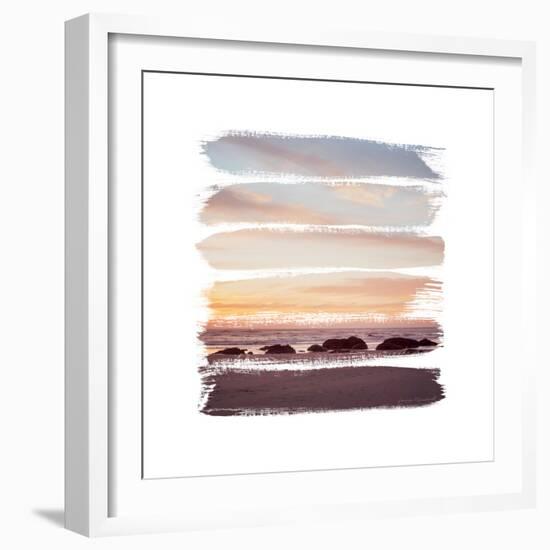 Sunset Stripes IV-Laura Marshall-Framed Art Print