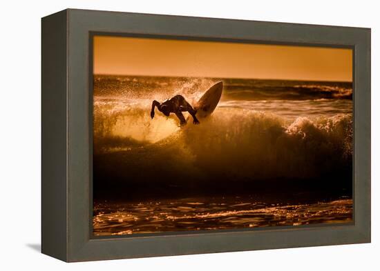 Sunset surfing-Sandi Bertoncelj-Framed Premier Image Canvas