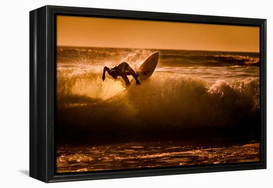 Sunset surfing-Sandi Bertoncelj-Framed Premier Image Canvas