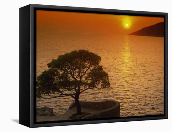 Sunset, Sveta Nedelja, Hvar Island, Croatia, Europe-Ken Gillham-Framed Premier Image Canvas