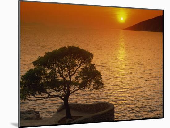 Sunset, Sveta Nedelja, Hvar Island, Croatia, Europe-Ken Gillham-Mounted Photographic Print