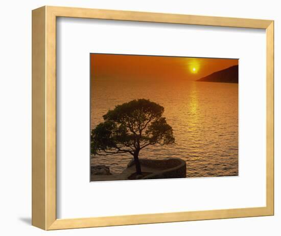 Sunset, Sveta Nedelja, Hvar Island, Croatia, Europe-Ken Gillham-Framed Photographic Print