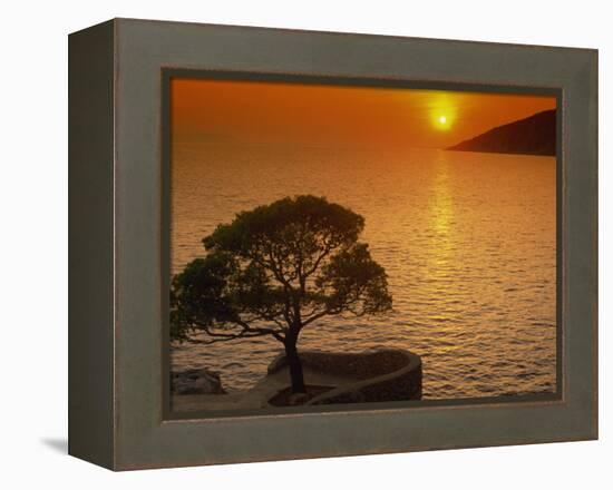 Sunset, Sveta Nedelja, Hvar Island, Croatia, Europe-Ken Gillham-Framed Premier Image Canvas