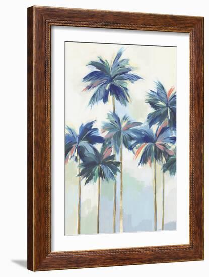 Sunset Teal Pams I-Isabelle Z-Framed Art Print