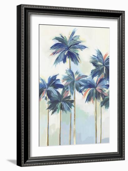 Sunset Teal Pams I-Isabelle Z-Framed Art Print