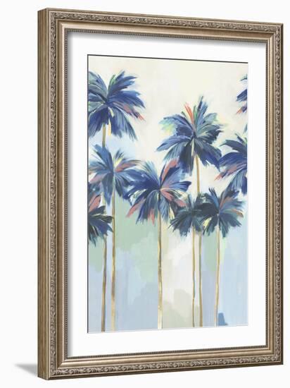 Sunset Teal Pams II-Isabelle Z-Framed Art Print