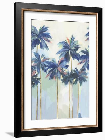 Sunset Teal Pams II-Isabelle Z-Framed Art Print