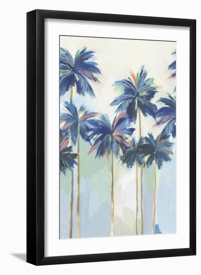 Sunset Teal Pams II-Isabelle Z-Framed Art Print